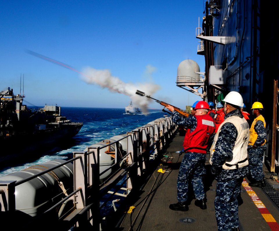 Flickr - Official U.S. Navy Imagery - A Sailor fires a shot line. (2)
