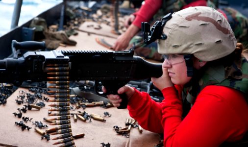 Flickr - Official U.S. Navy Imagery - A Sailor fires a machine gun. (1)