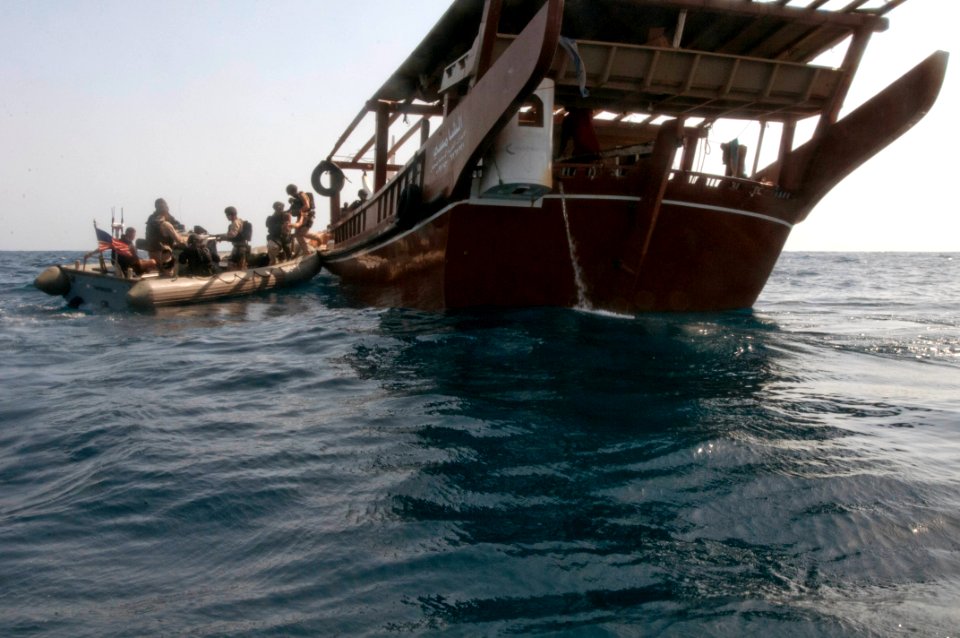 Flickr - Official U.S. Navy Imagery - A VBSS team investigates a dhow.
