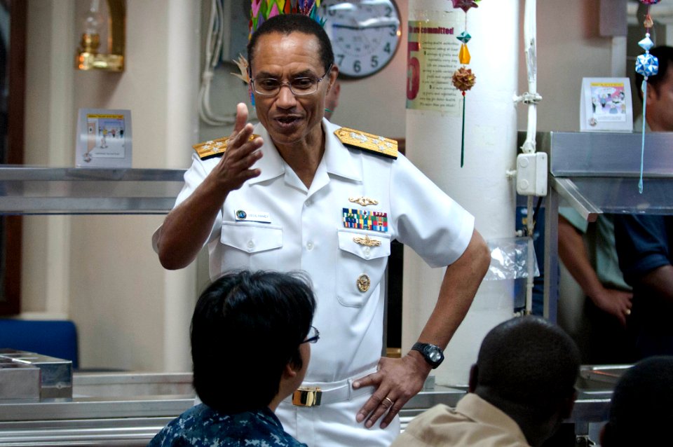 Flickr - Official U.S. Navy Imagery - Adm. Haney aboard USS Mustin.