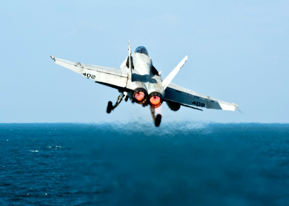 Flickr - Official U.S. Navy Imagery - An F-A-18C Hornet gets launched.