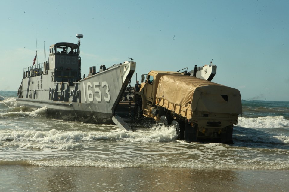 Flickr - Official U.S. Navy Imagery - A truck is loaded on an LCU.