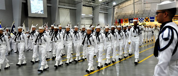 Flickr - Official U.S. Navy Imagery - Drill team performs at recruit graduation. (1)
