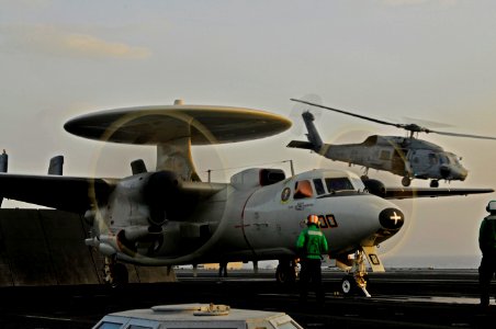 Flickr - Official U.S. Navy Imagery - Aircraft to launch from the flight deck aboard the Nimitz-class aircraft carrier USS Carl Vinson.