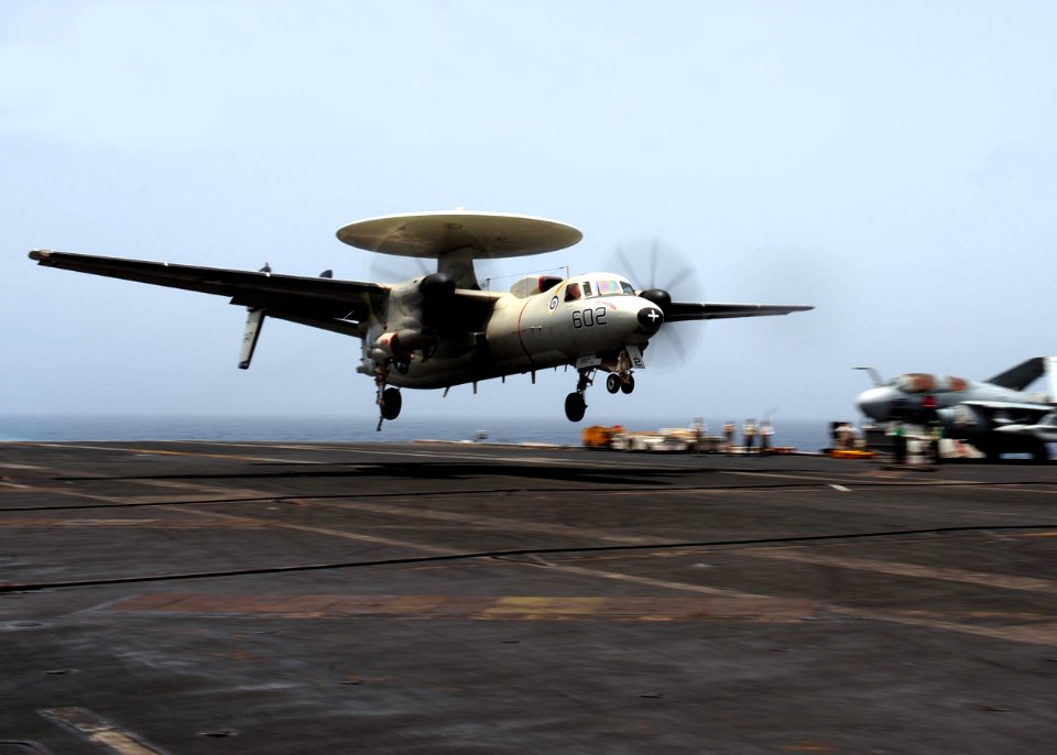 Flickr - Official U.S. Navy Imagery - An E-2C Hawkeye lands.