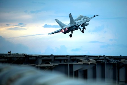 Flickr - Official U.S. Navy Imagery - An F-A-18 launches from USS Carl Vinson.