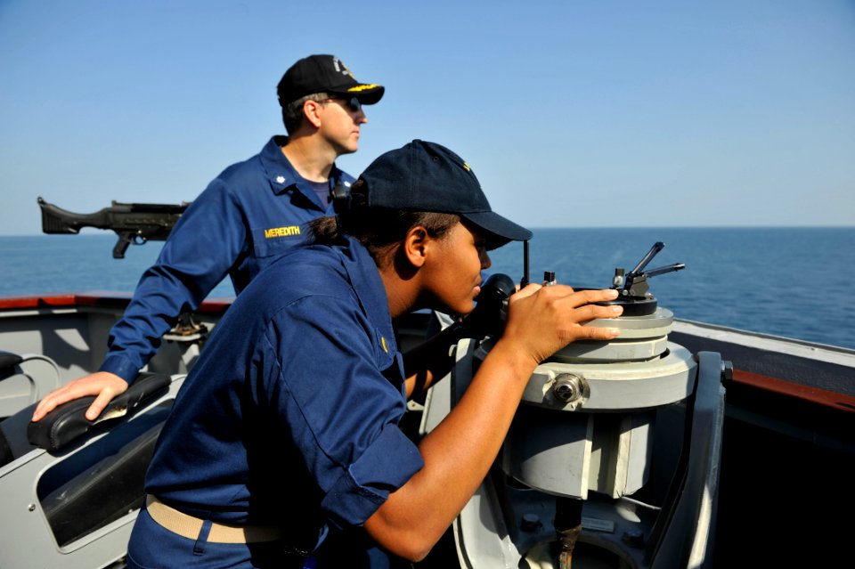 Flickr - Official U.S. Navy Imagery - An officer takes a bearing at sea. (1)