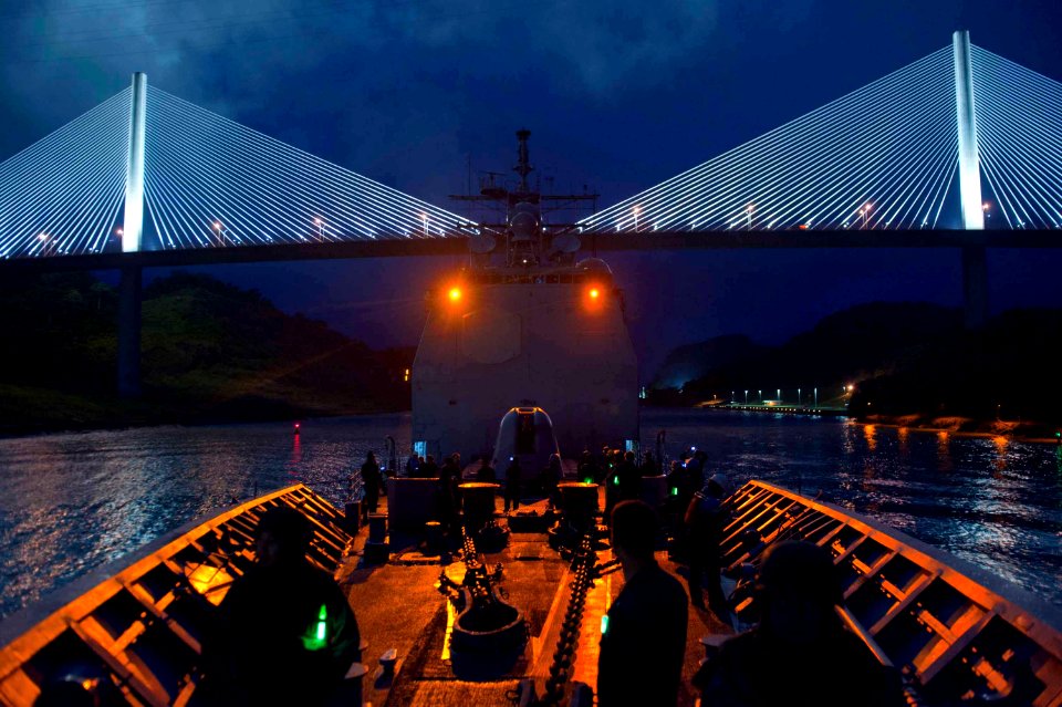 Flickr - Official U.S. Navy Imagery - Cape St. George transits the Panama Canal.