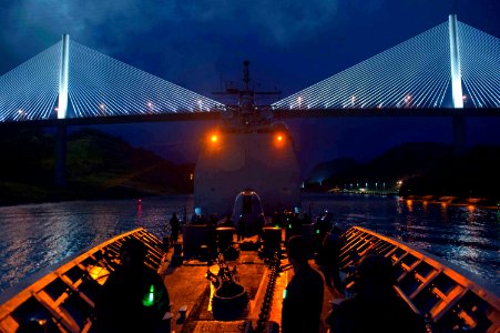 Flickr - Official U.S. Navy Imagery - Cape St. George transits the Panama Canal.