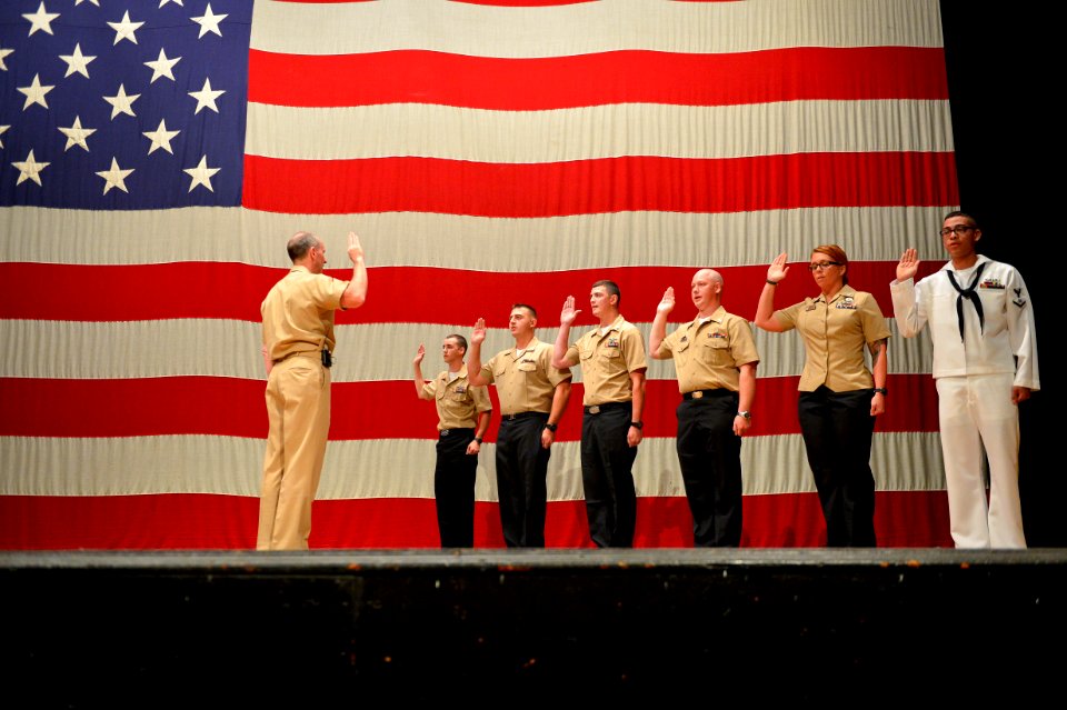 Flickr - Official U.S. Navy Imagery - CNO reenlists six Groton area Sailors.