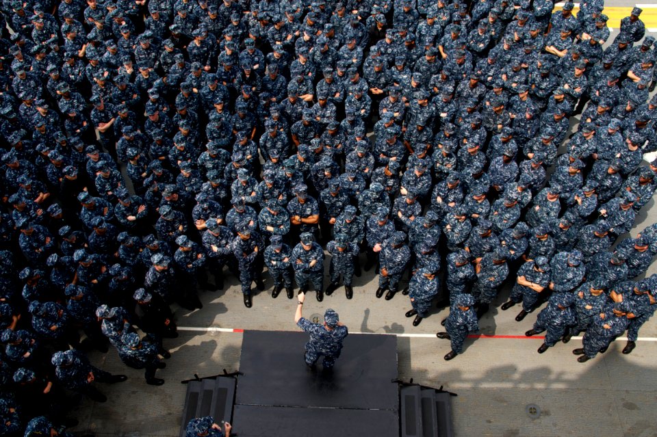 Flickr - Official U.S. Navy Imagery - MCPON Rick West holds an all-hands call.