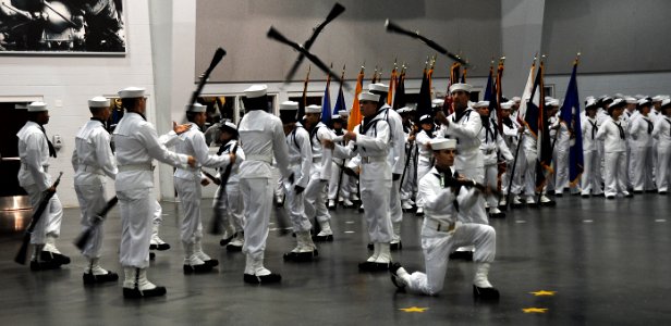 Flickr - Official U.S. Navy Imagery - Drill team performs at recruit graduation.
