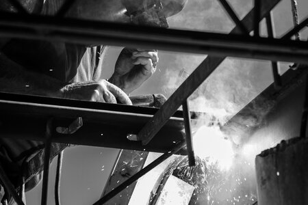 People welding work