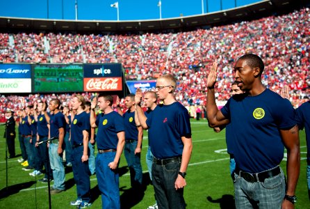 Flickr - Official U.S. Navy Imagery - New Sailors and Marines take the oath.