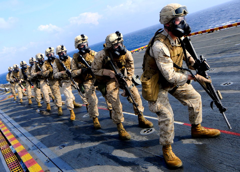 Flickr - Official U.S. Navy Imagery - Marines conduct training exercise aboard USS Kearsarge.