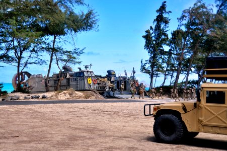 Flickr - Official U.S. Navy Imagery - Marines disembark a Landing Craft Air Cushion.