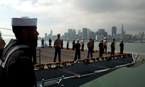 Flickr - Official U.S. Navy Imagery - Sailors and Marines man the rails. (2)