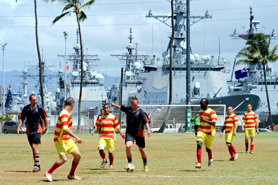 Flickr - Official U.S. Navy Imagery - Royal Australian Navy and U.S. Navy play soccer.