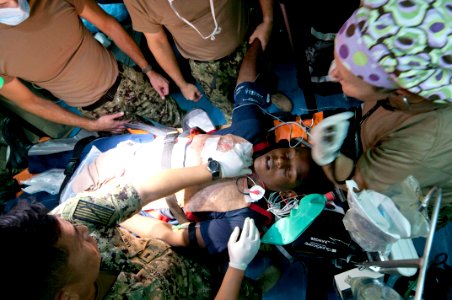 Flickr - Official U.S. Navy Imagery - Sailor conduct mass casualty drill.