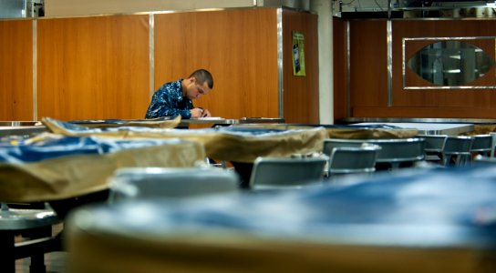 Flickr - Official U.S. Navy Imagery - Sailor takes advancement exam. (1) photo