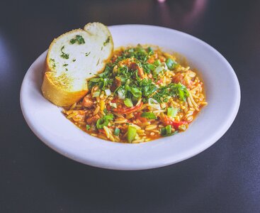 Bread plate vegetables