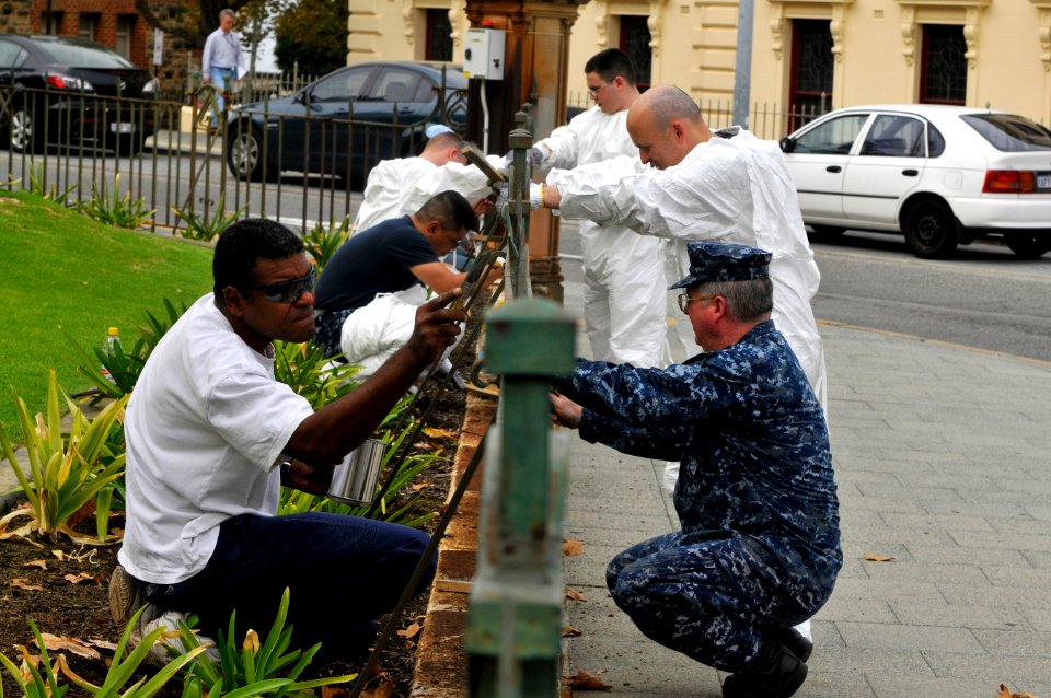 Flickr - Official U.S. Navy Imagery - Sailors assist in a renovation project at St. Mary’s Cathedral during a community service effort in Australia. (1)