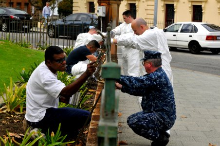 Flickr - Official U.S. Navy Imagery - Sailors assist in a renovation project at St. Mary’s Cathedral during a community service effort in Australia. (1)