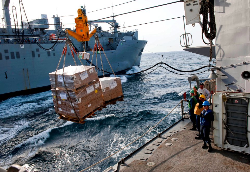 Flickr - Official U.S. Navy Imagery - Sailors conduct a a replenishment at sea.
