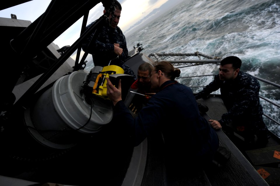 Flickr - Official U.S. Navy Imagery - Sailors load ammunition aboard USS John C. Stennis.