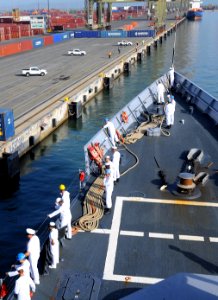 Flickr - Official U.S. Navy Imagery - Sailors man the sea and anchor detail.
