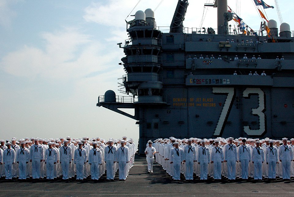 Flickr - Official U.S. Navy Imagery - Sailors man the rails. (12)