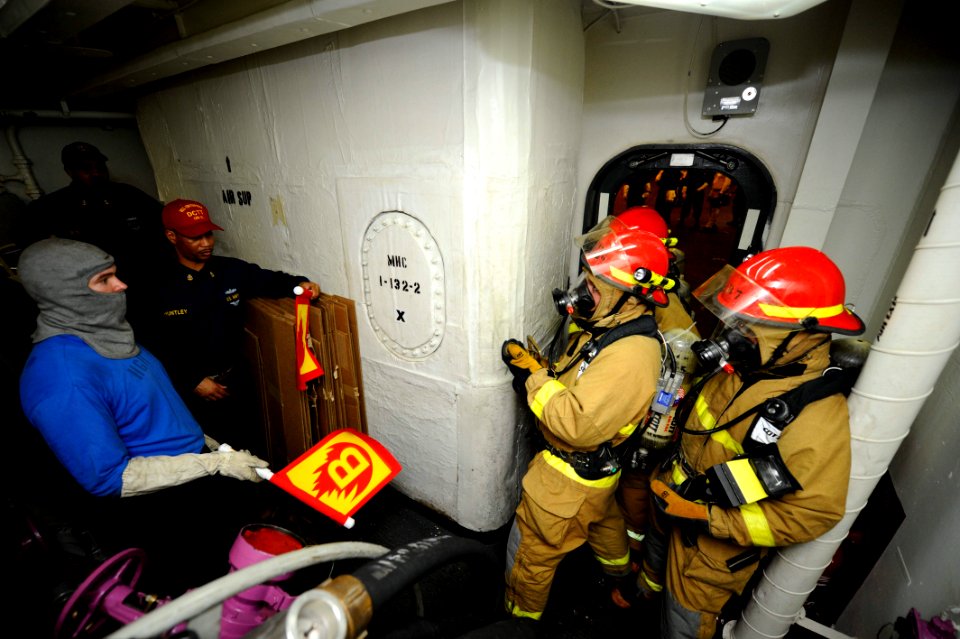 Flickr - Official U.S. Navy Imagery - Sailors practice damage control. (1)