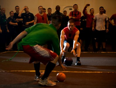 Flickr - Official U.S. Navy Imagery - Sailors play dodgeball.