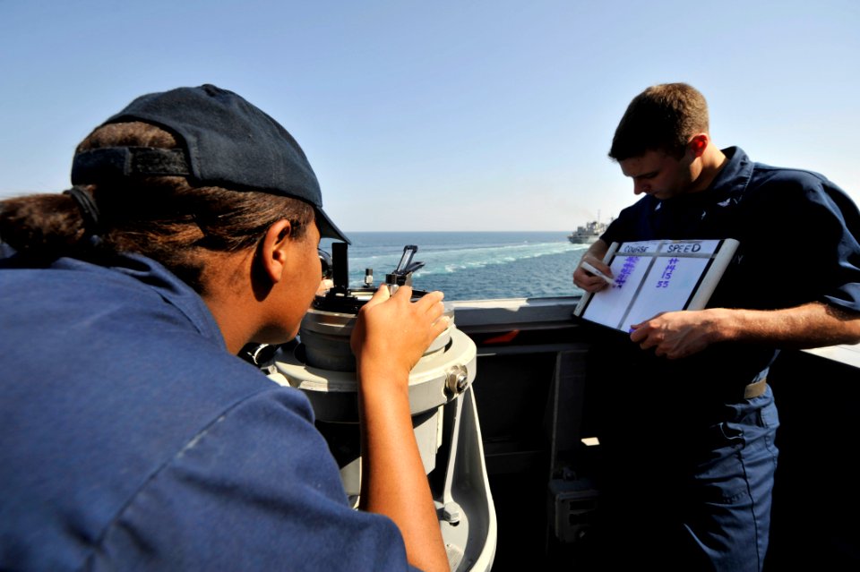 Flickr - Official U.S. Navy Imagery - Sailors prepare for a replenishment-at-sea.