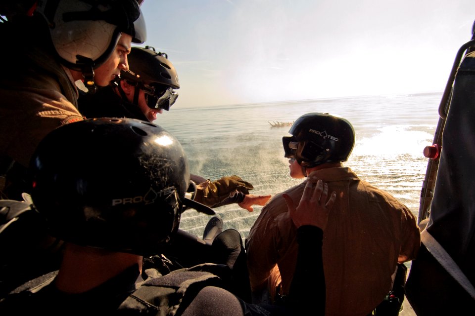Flickr - Official U.S. Navy Imagery - Sailors prepare to jump.