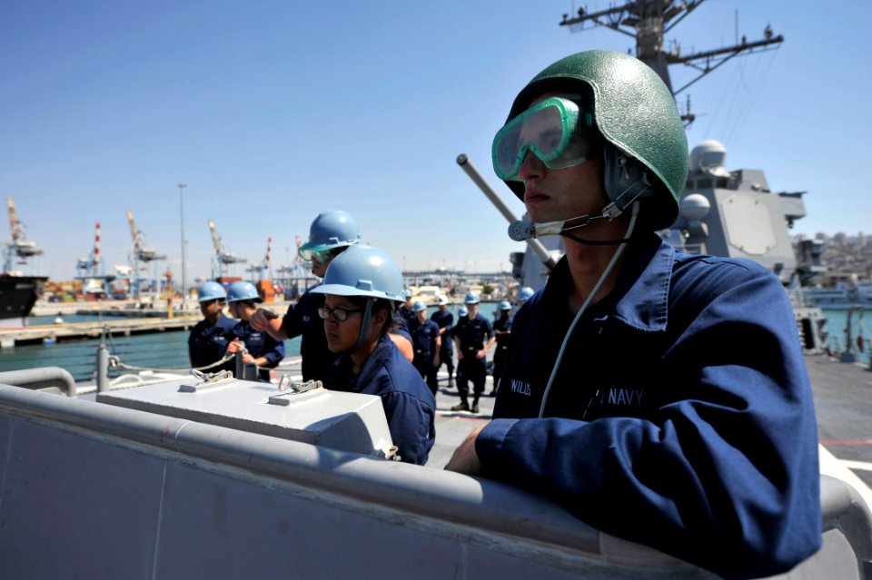 Flickr - Official U.S. Navy Imagery - Sailors prepare to depart Haifa.
