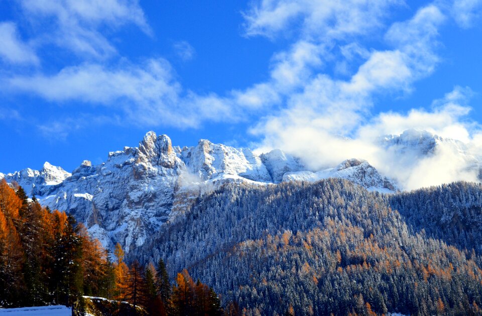 Dolomites high mountains mood photo