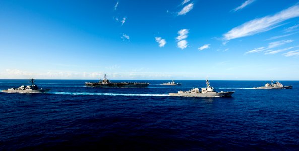 Flickr - Official U.S. Navy Imagery - Ships from the John C. Stennis Carrier Strike Group transit the Pacific Ocean. (1)