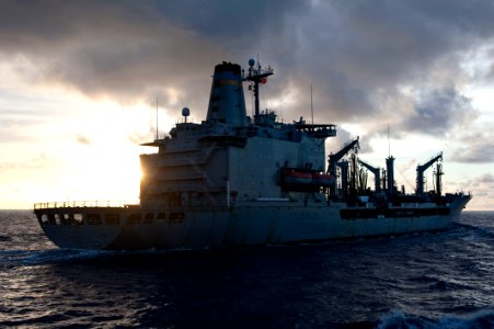 Flickr - Official U.S. Navy Imagery - Supply ship sails at sunrise.