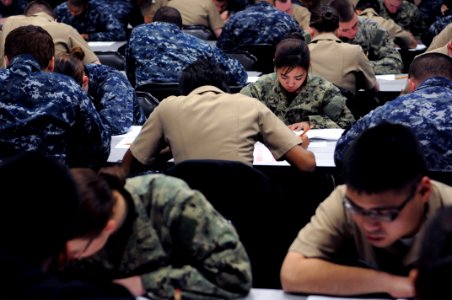 Flickr - Official U.S. Navy Imagery - Sailors take the E-4 advancement exam. photo