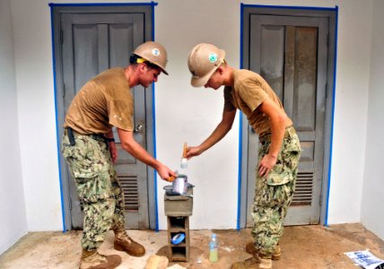 Flickr - Official U.S. Navy Imagery - Seabees paint doors.