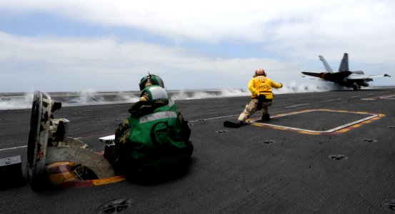 Flickr - Official U.S. Navy Imagery - Super Hornet launches from USS John C. Stennis