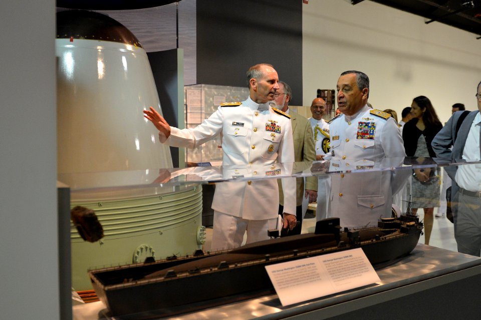 Flickr - Official U.S. Navy Imagery - The CNO escorts the commander of the Brazilian navy.