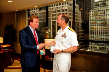 Flickr - Official U.S. Navy Imagery - The CNO meets with NFL Commissioner Roger Goodell at NFL headquarters.