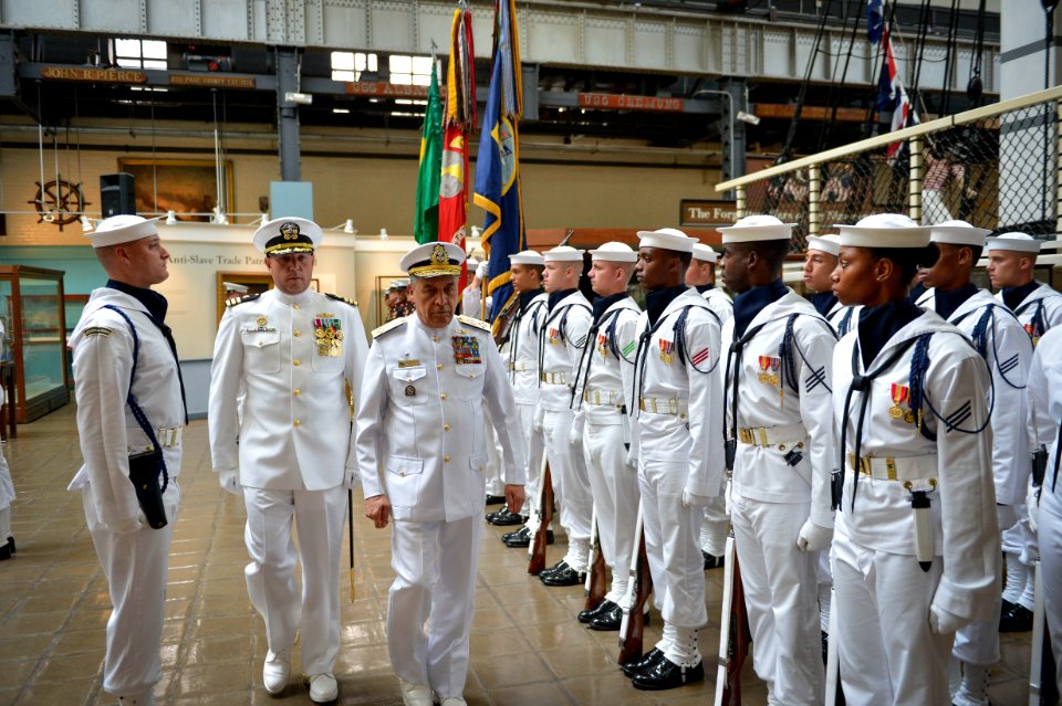 Flickr - Official U.S. Navy Imagery - The commander of the Brazilian navy, conducts a troop inspection.