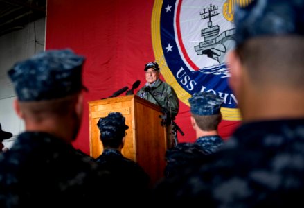 Flickr - Official U.S. Navy Imagery - The SECDEF speaks to the crew. (1)