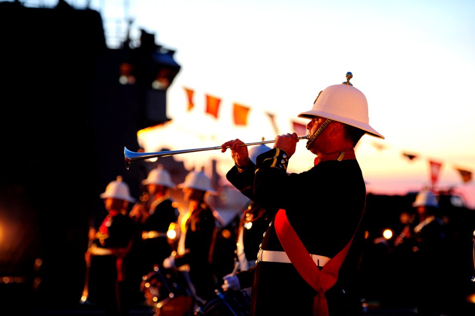 Flickr - Official U.S. Navy Imagery - The Royal Marines Band performs during a War of 1812 reception.