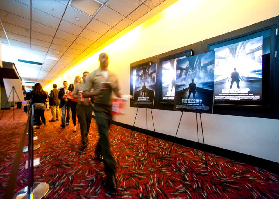 Flickr - Official U.S. Navy Imagery - The SECNAV hosts a private screening of the movie Battleship for Sailors, Marines, wounded warriors, family members and other guests in the nation's capital.