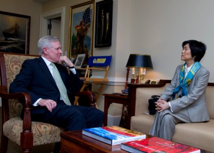 Flickr - Official U.S. Navy Imagery - The SECNAV meets with Singapore Ambassador to the United States Chan Heng Chee at the Pentagon.