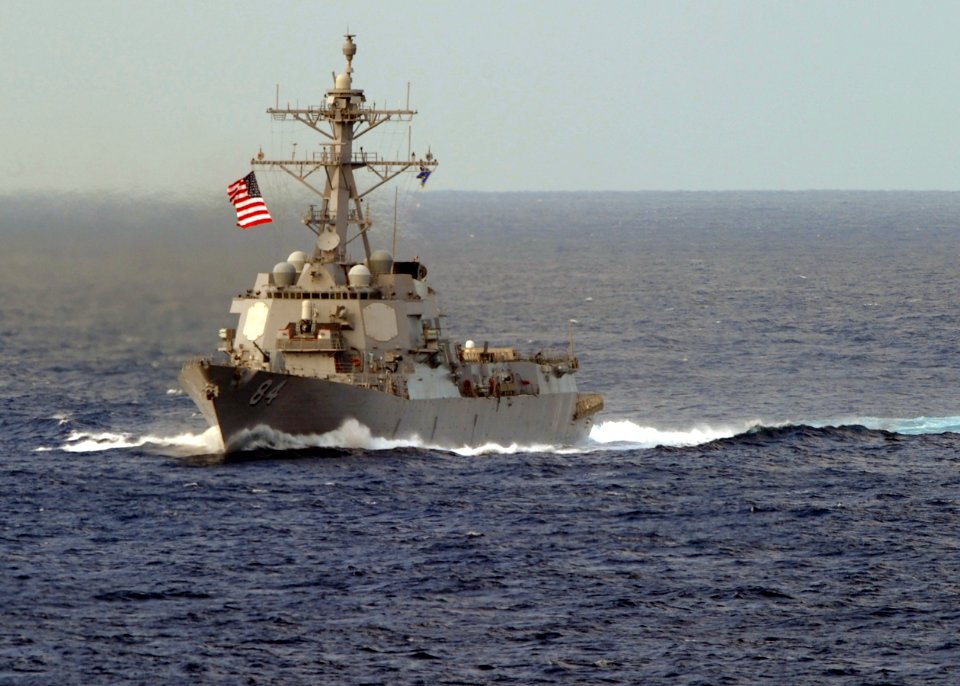 Flickr - Official U.S. Navy Imagery - USS Bulkeley underway with USS Enterprise.